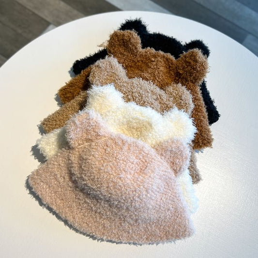 Fleece Ear Bear Hat Cloche