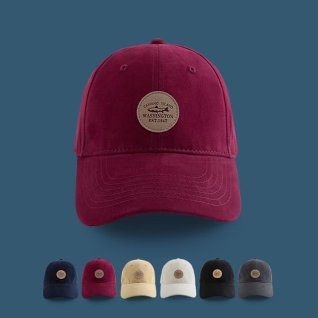 Lettering Baseball Applique Cap