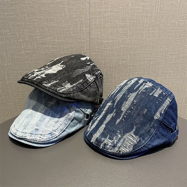Cap Washed Distressed Flat
