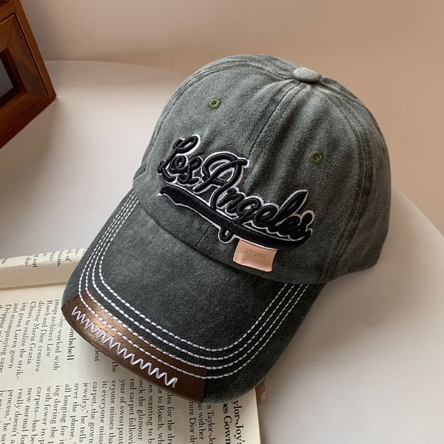 Baseball Washed Cap Lettering Embroidered