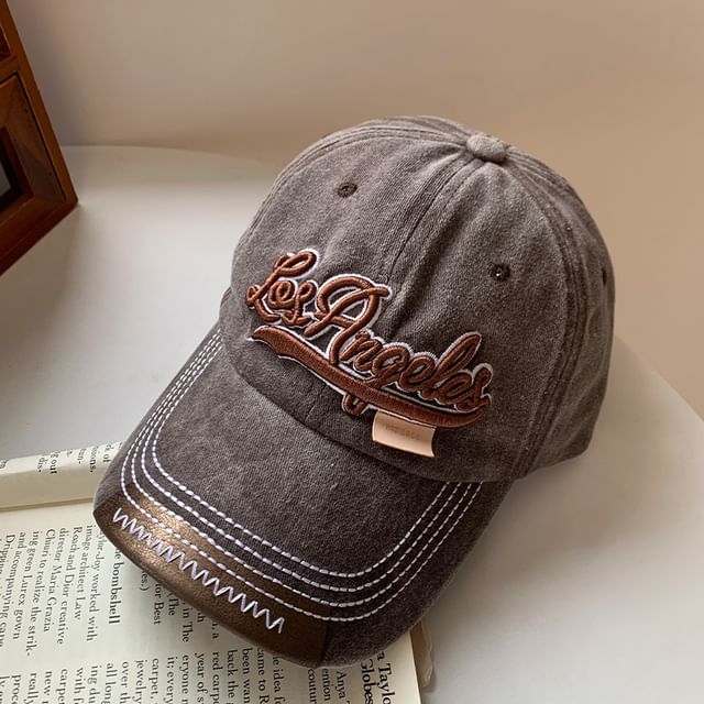 Baseball Washed Cap Lettering Embroidered