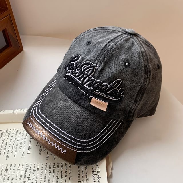 Baseball Washed Cap Lettering Embroidered
