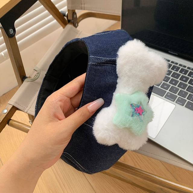 Beret Bone Washed Accent Denim