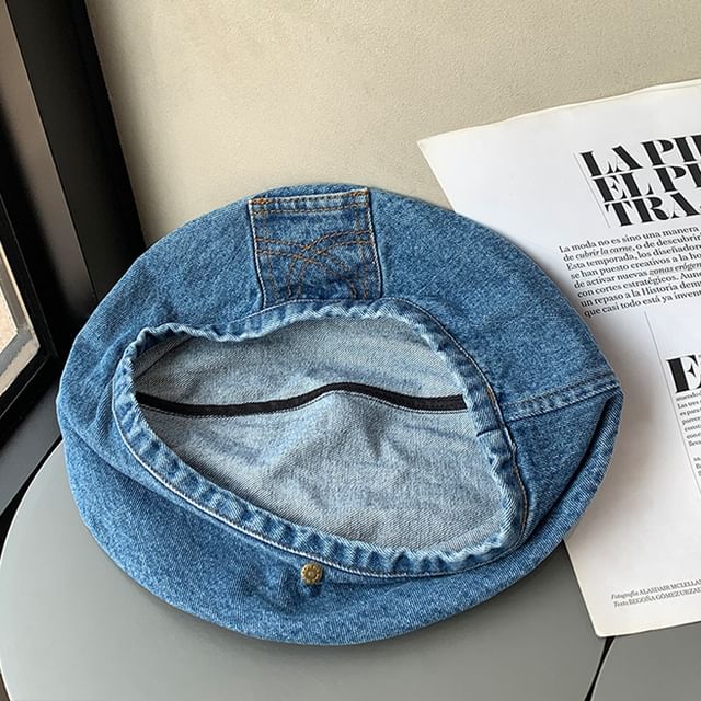 Denim Washed Beret