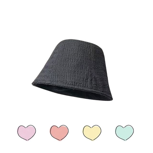 Hat Cloche Textured Plain