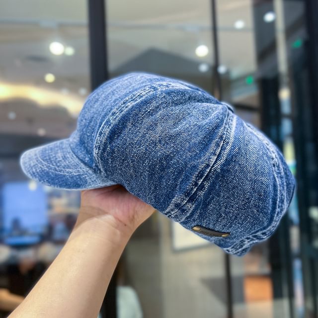 Denim Cap Washed Newsboy