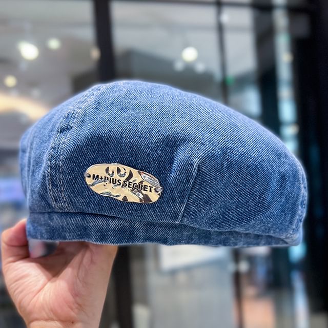 Accent Metal Beret Denim