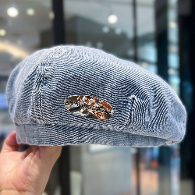 Accent Metal Beret Denim