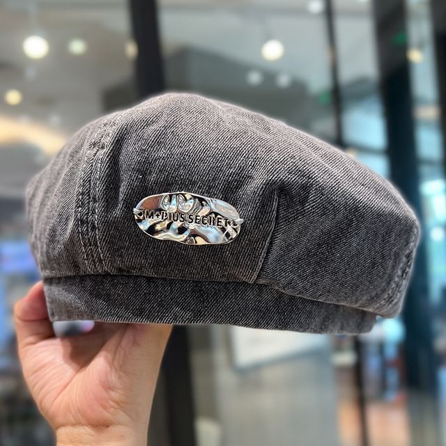 Accent Metal Beret Denim