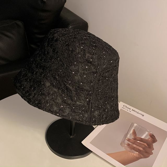 Floral Hat Bucket Embroidered