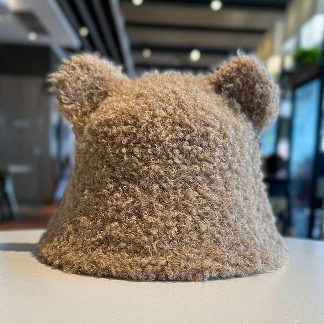 Fleece Ear Bear Hat Cloche