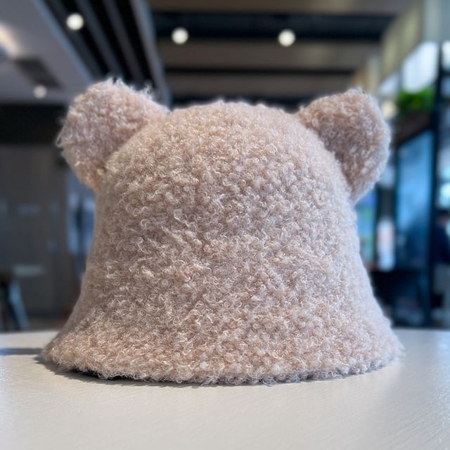 Fleece Ear Bear Hat Cloche