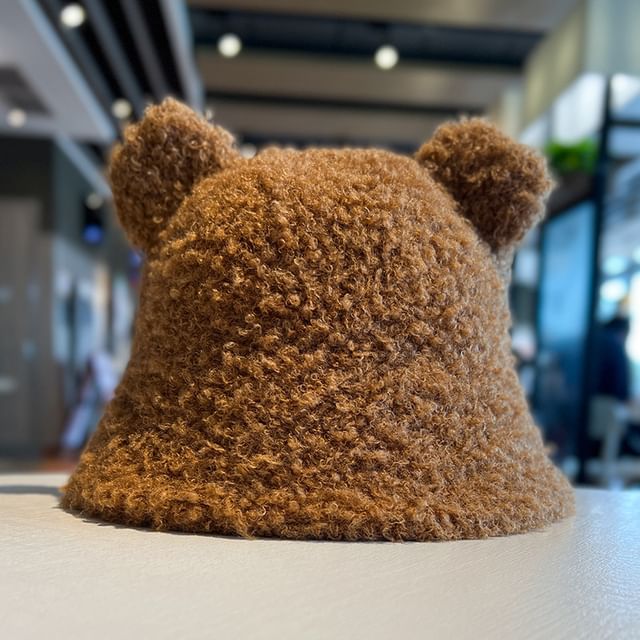 Fleece Ear Bear Hat Cloche