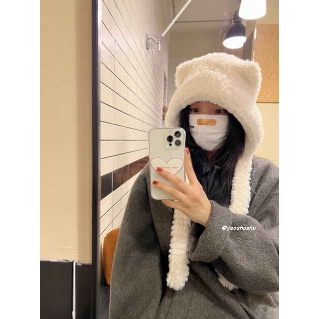 Ear Hat Trapper Chenille Cat