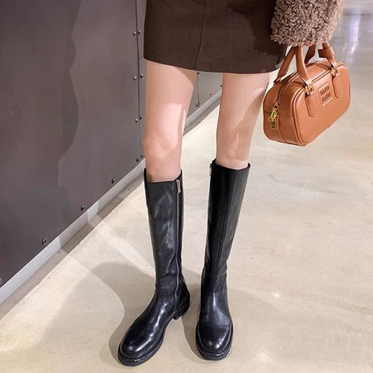 Boots Faux Over-the-Knee Leather