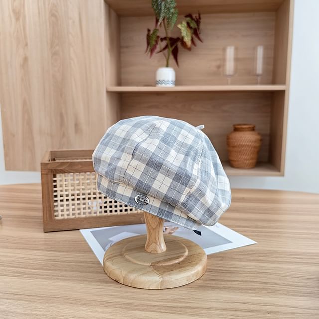 Hat Plaid Beret