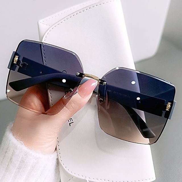 Frameless Square Sunglasses