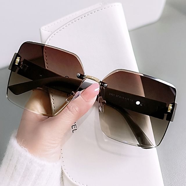 Frameless Square Sunglasses