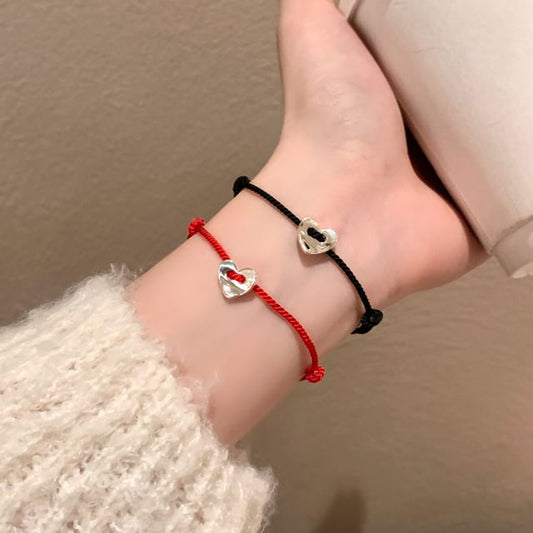 Heart Alloy String Bracelet