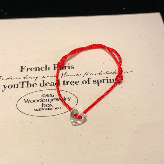 Heart Alloy String Bracelet