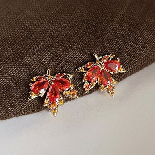 Alloy Leaf Cuff Rhinestone Ear