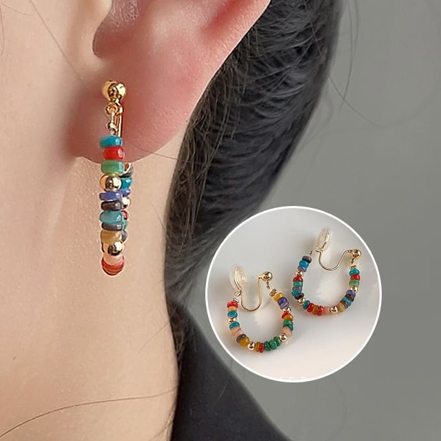 Alloy Hoop Ear Bead Cuff