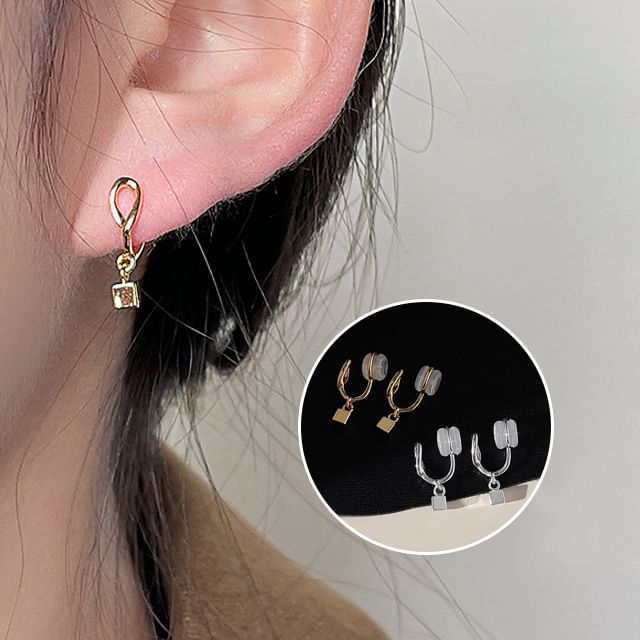 Cuff Alloy Drop Earring Cube