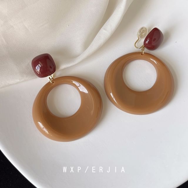 Earring Drop Resin Hoop