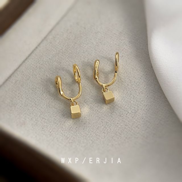 Cuff Alloy Drop Earring Cube