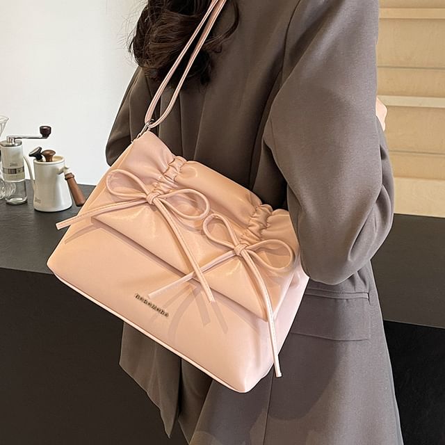 Bag Shoulder Bow Leather Faux