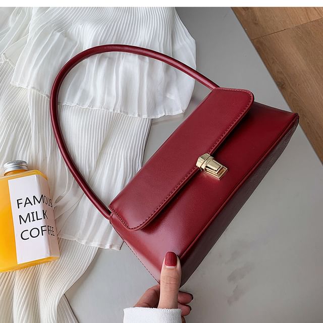 Leather Bag Faux Flap Shoulder