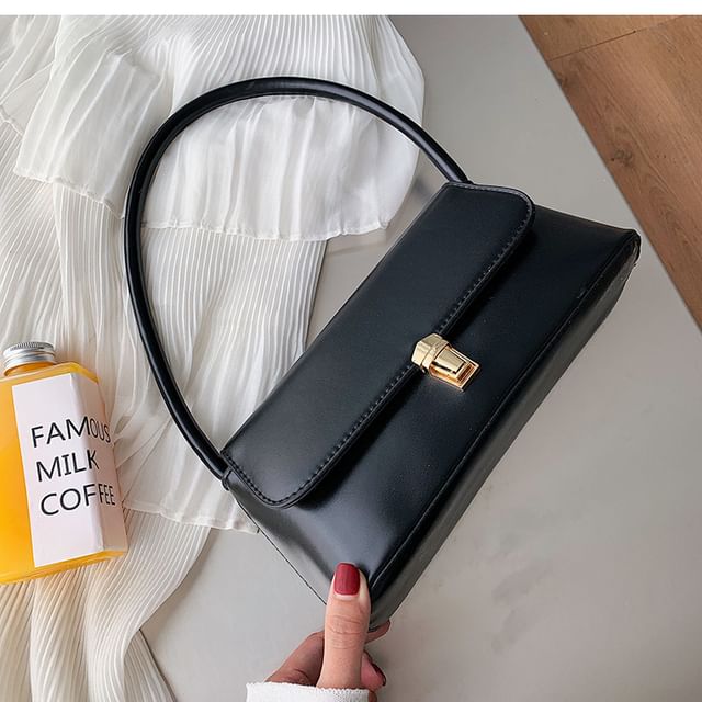 Leather Bag Faux Flap Shoulder