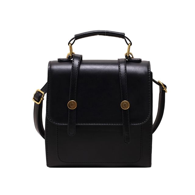 Faux Leather Backpack Flap
