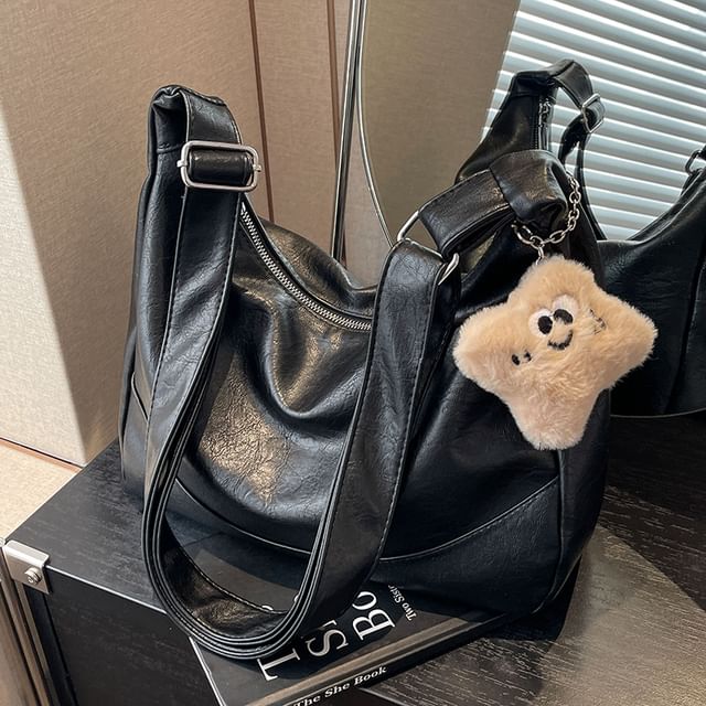 Faux Bag Leather Shoulder Plain
