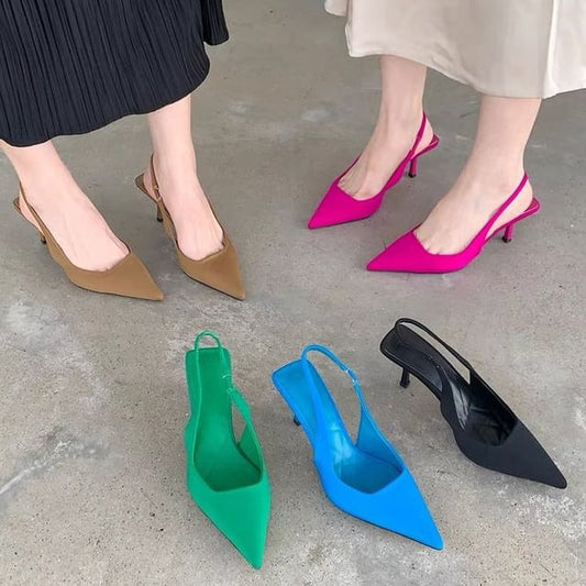 Pointy Slingback High Heel Sandals