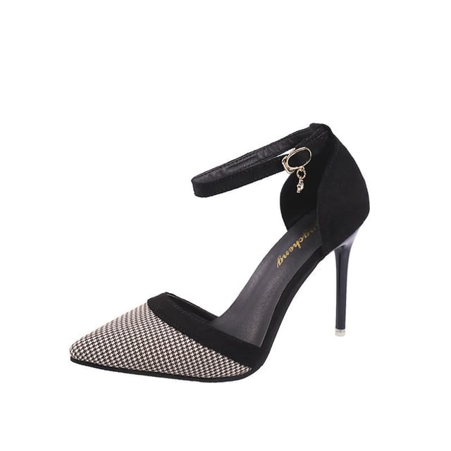 Stiletto Strap Ankle Sandals Pointy Heel