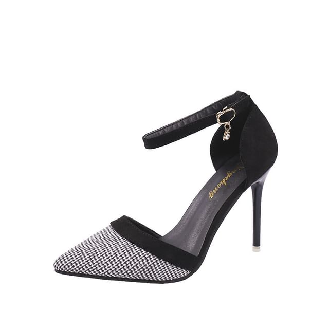 Stiletto Strap Ankle Sandals Pointy Heel