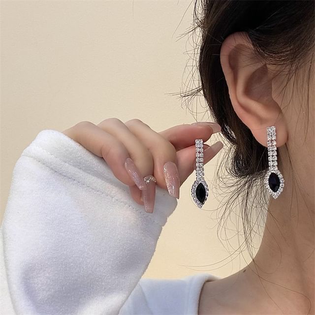 Necklace Drop Rhinestone Pendant / Earring