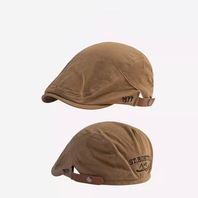 Embroidered Cap Numerical Flat