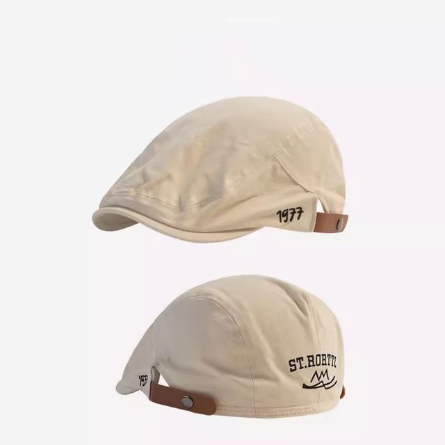 Embroidered Cap Numerical Flat