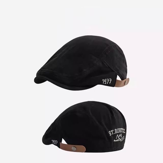 Embroidered Cap Numerical Flat