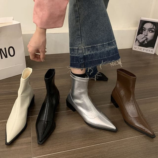 Short Heel Chunky Boots