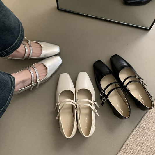 Jane Chunky Heel Shoes Mary