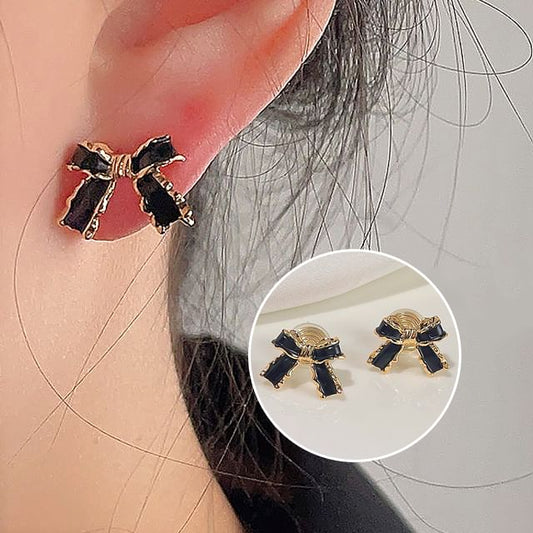 Bow Stud Earring Alloy