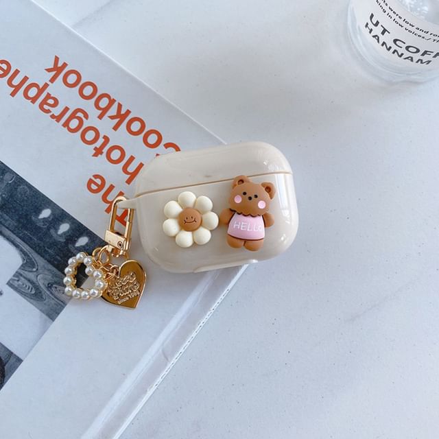 / Pro Case Floral Earphone AirPods Skin Bear