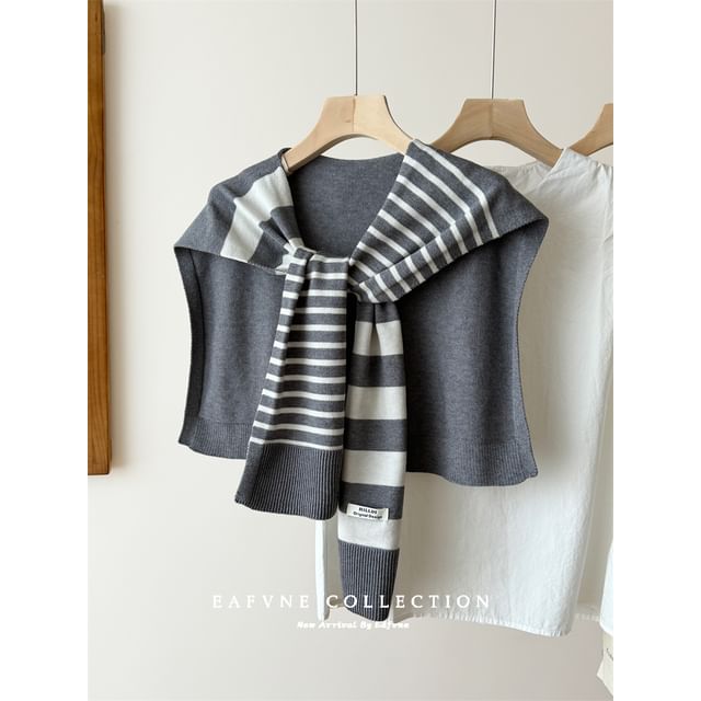 Striped Knit Shawl