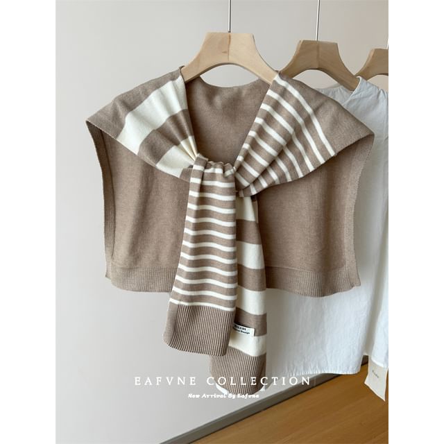 Striped Knit Shawl