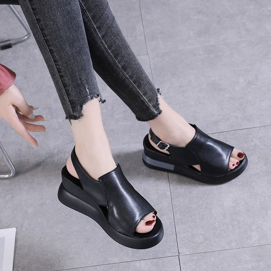 Wedge Platform Slingback Sandals