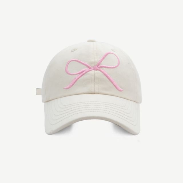 Cap Embroidered Baseball Bow