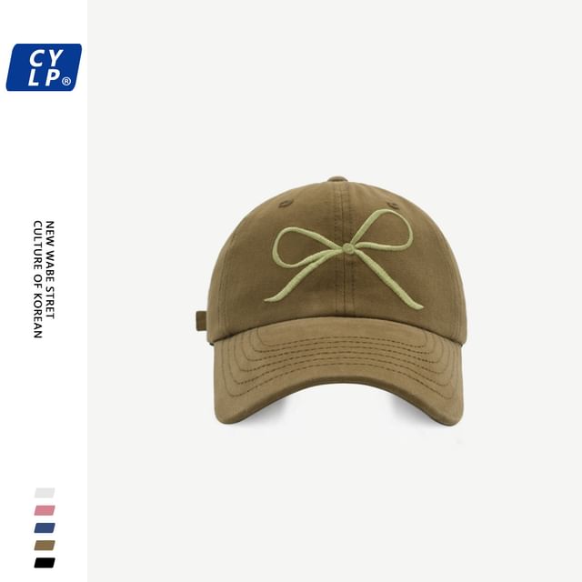Cap Embroidered Baseball Bow